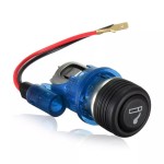 Car lighter / cigarette socket, for 12V, lighter included, blue color